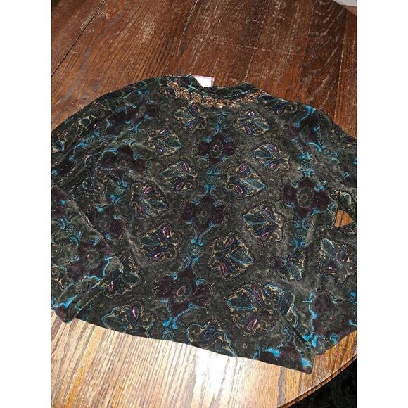 New Size 4 Chicos Size 0 Hypnotize Mena Jacket Glass Hand Beaded Cropped Jacket - Picture 4 of 7